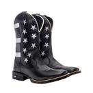 Bota Texana Country Masculina Texas Gold EUA Couro Preto
