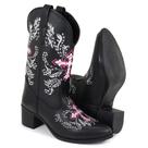 Bota Texana Couro Legítimo Feminina Bico Fino