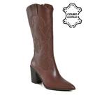 Bota Texana de Couro Feminina Via Marte