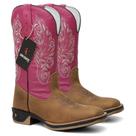 Bota Texana em Couro Cano Rosa Sola Jump Ref. Jump-Crazy-Rosa