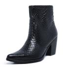 Bota Texana Feminina Bico Fino Country Cano Curto Couro
