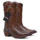 Bota Texana Feminina Bico Fino Em Couro Croco Café Claro Ref. Sertaneja-Croco-Café-Claro Bota Texana Feminina Bico Fino Em Couro Croco Café Claro Ref. Sertaneja-Croco-Café-Claro