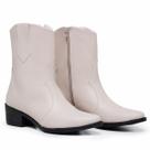 Bota Texana Feminina Cano Curto Bota Country Off White Bota Texana Feminina Cano Curto Bota Country Off White
