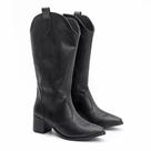 Bota Texana Feminina Cano Longo Bordado Sintético Ecológico Premium Legítimo Confortável Salto Médio Forrada Fechamento Zíper Bota Texana Feminina Cano Longo Bordado Sintético Ecológico Premium Legítimo Confortável Salto Médio Forrada Fechamento Zíper