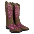 Bota Texana Feminina Com Brilho Rosa Vimar