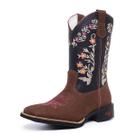 Bota Texana Feminina Country Couro Cano Longo Western