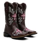 Bota Texana Feminina Country em Couro Cruz Rosa Ref. Cruz-Rosa Bota Texana Feminina Country em Couro Cruz Rosa Ref. Cruz-Rosa