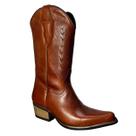 Bota Texana Feminina Dallas Havana Bico Fino Mexicana Boots Ref:41241 Cor:HavanaTamanho:37