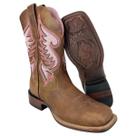 Bota Texana Feminina Goyazes Couro Dallas Furta Cor Bico Quadrado Ranch Flare Furta Ref: 246402-CF
