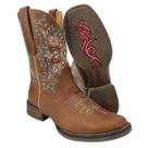 Bota Texana Feminina Goyazes Couro Dallas Terra Bico Quadrado Flex Ref. 243208CF Bota Texana Feminina Goyazes Couro Dallas Terra Bico Quadrado Flex Ref. 243208CF