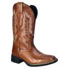 Bota Texana Feminina Hoper Dallas Havana Bico Quadrado Mexicana Boots Confortavél Festas Barretos