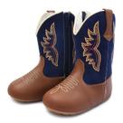 Bota Texana Infantil Bili Bilu Couro Floater Wisky e Nobuck Azul 1404