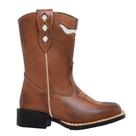Bota Texana Infantil Masculina Zíper Lateral Bordada Sola de Borracha