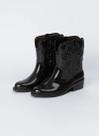 Bota Texana Infantil Menina Preta com Glitter Country Cano Longo