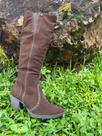 Bota Texana Marrom Camurça Tresponto