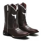 Bota texana masculina country cano longo bico quadrado