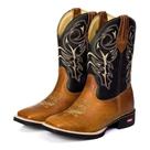 Bota Texana Masculina Couro Bordada Cano Alto Country Estilo Bota Texana Masculina Couro Bordada Cano Alto Country Estilo