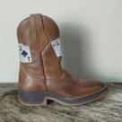 Bota Texana Masculina Couro Cano Alto Solado Jump Baralho