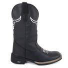 Bota Texana Masculina Couro Legítimo Bordada Boi Rodeio