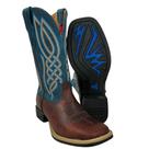 Bota Texana Masculina Goyazes Bico Quadrado Flex Couro Furta CorDallas Turquesa REF 233001 CF
