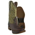Bota Texana Masculina Goyazes Sprinter Café Ambar Couro Dallas Café Folha Cano Bordado REF 254803CS03