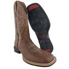 Bota Texana Masculina Jácomo Bico Quadrado Couro Mustang Sella Cano Bordado REF. 40041UM