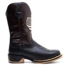Bota Texana Masculina Premium USA Couro Floater Preto e Ecologico Cafe Jump - Silverado Botas