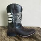 Bota Texana Masculina Texas Rodeo Couro Marrom Escuro USA