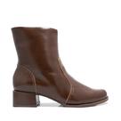 Bota Unique Cano Baixo Couro Marrom