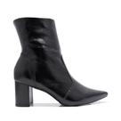 Bota Unique Couro Preto Cano Curto