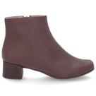 Bota usaflex salto bloco couro