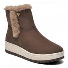 Bota Via Marte 25900707 Anabela Forrada Lã Pelo Feminino