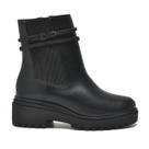 Bota Via Marte Cano Curto Feminina Preta Flatform 009-009-01