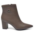 Bota Via Marte Feminina Couro Salto Bloco 236-009-01