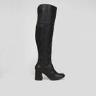 Bota Via Uno Cano Longo Salto Bloco Fabricado em Couro 155062