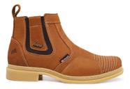 Bota Visual Country Couro Legítimo Elástico Lateral Vaqueiro Tamanho:38Cor:Telha