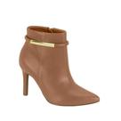 Bota Vizzano Bico Fino Cano Curto Salto Fino Tira com Dourado