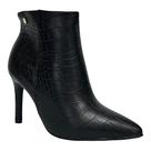 Bota Vizzano Cano Baixo Bico Fino 3049.219 Preto Croco