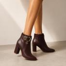 Bota Vizzano Cano Curto Salto Alto Feminina Bota Vizzano Cano Curto Salto Alto Feminina