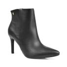 Bota Vizzano Cano Médio Salto Alto Agulha Bico Fino Feminina Preto