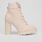 Bota Vizzano Coturno Salto Alto Off White/ Creme 3089102C