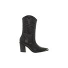 Bota Vizzano Western Country Salto Médio Cano Longo Cor:PretoTamanho:36