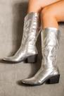 Bota Western Cano Alto - PRATA
