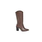 Bota Western Couro Cano Longo Via Marte 022523 Cor:MarromTamanho:39