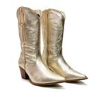 Bota western em cano longo em couro feminina original