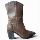 Bota Western Moleca Ana Castela Cano Médio Detalhe Dourado