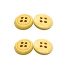 Botão 4 Furos 13mm Plastico Tipo Madeira Marrom Claro Com 100 Unidades