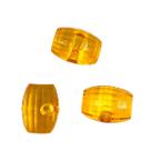 Botão Barril Facetado 29x22mm 10pçs Laranja Artesanato 100g