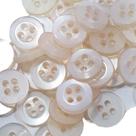 Botão Bege 10mm 4 Furos Plástico ABS Brilho 50Un 100Un 200Un confecção camisas artesantos casaco Botões 44401V