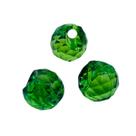 Botão Bola Facetada 11mm 100pçs Acrílico Verde Arte Biju 90g